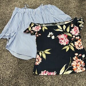 Two off shoulder tops